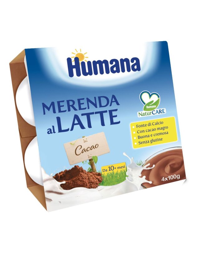 HUMANA MERENDA LATTE CIOC 4X100G