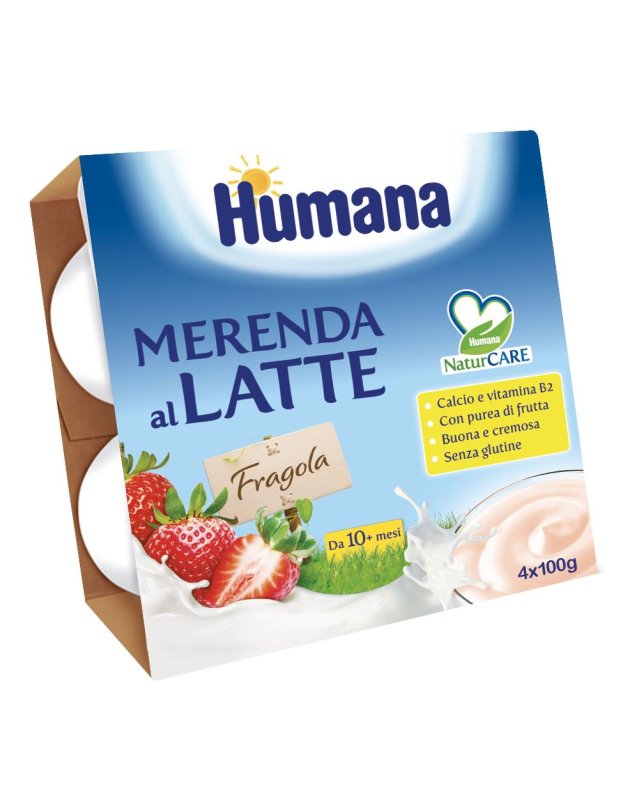 HUMANA Mer.Latte Fragola4x100g