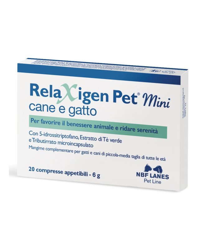 Nbf Lanes Relaxigen Pet Mini - Mangime Complementare Cane/Gatto 20 Compresse