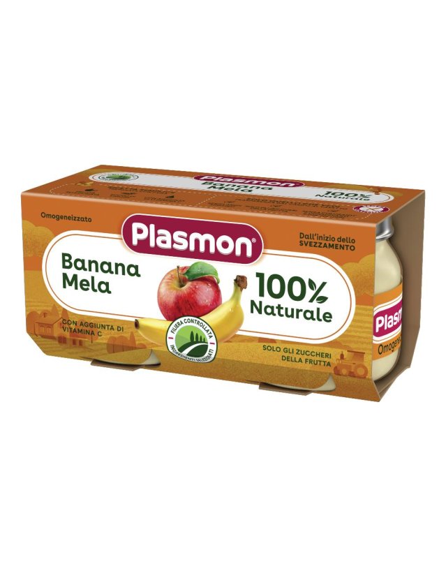 PLASMON OMOG BANANA MELA 2X80G