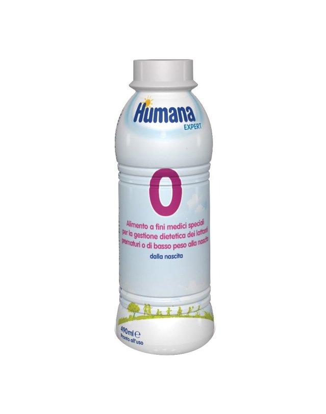 Humana 0 expert bottiglia da 490ml- Alimento per lattanti prematuri