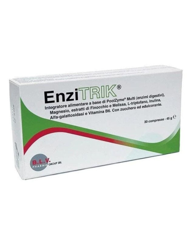 Enzitrik 30 compresse masticabili &ndash; Digestione e Benessere Intestinale (per il gonfiore)