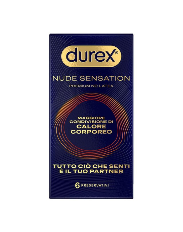 Durex Nude Sensation 6 pz, Preservativi Extra Lubrificati