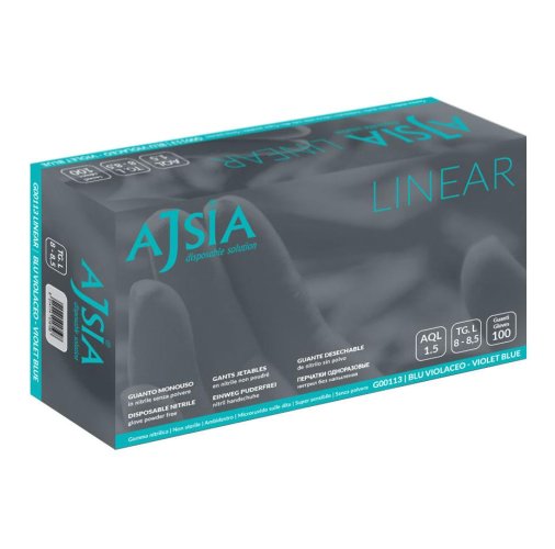 AJSIA Guanti NITRILE M 100pz AJSIA Guanti NITRILE M 100pz