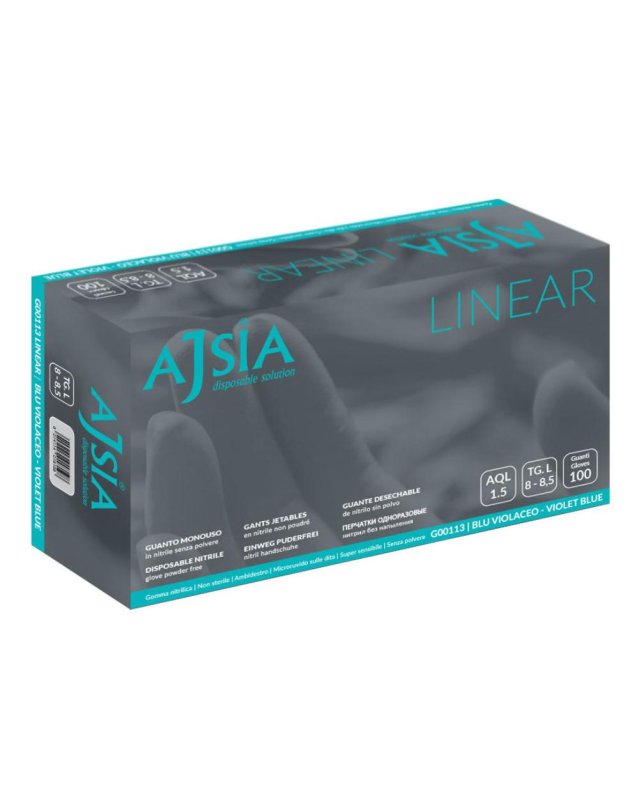 AJSIA Guanti NITRILE M 100pz AJSIA Guanti NITRILE M 100pz
