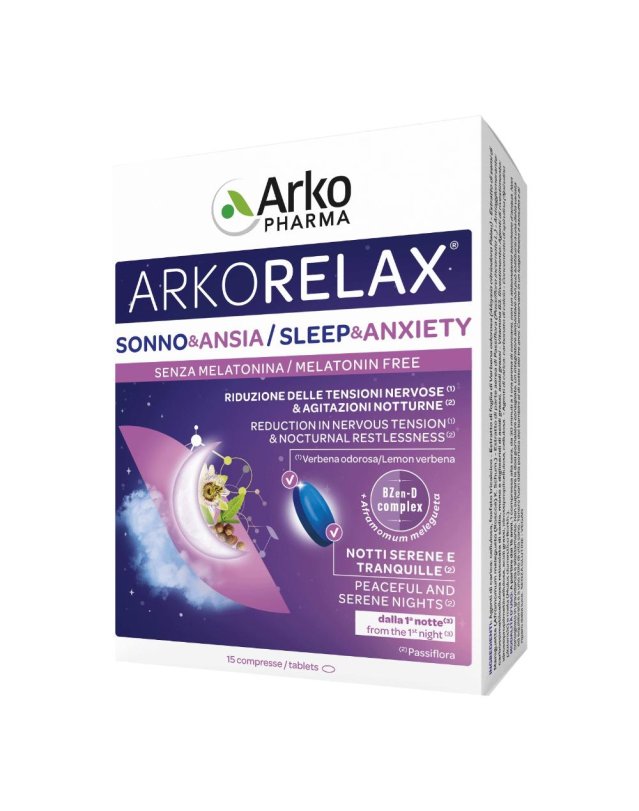 ARKORELAX Sonno&Ansia 15Cpr ARKORELAX Sonno&Ansia 15Cpr