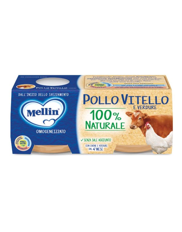 OMO MELLIN Pollo/Vit.Verd2x80g