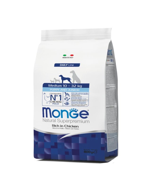 V MONGE PUPPY&JUNIOR 800G M POLL
