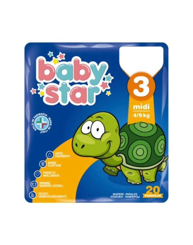 BABYSTAR MIDI PANN.4/9KG 20PZ
