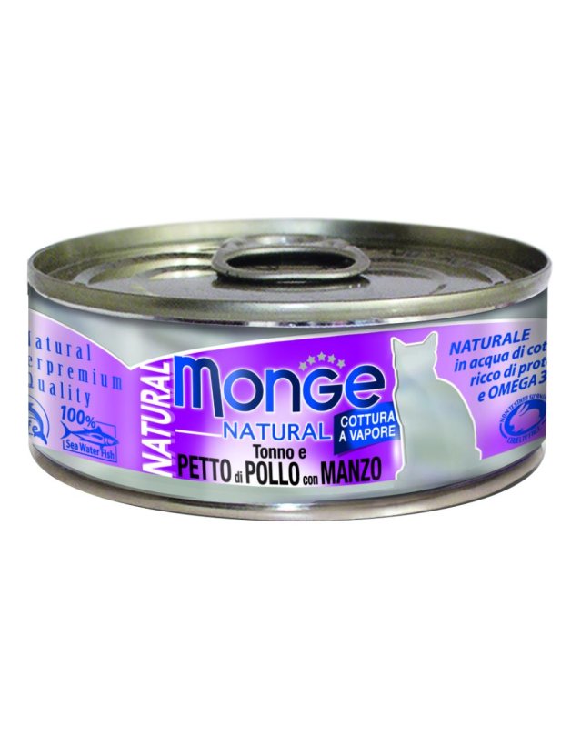 MONGE NAT POLLO/MANZO 80GR