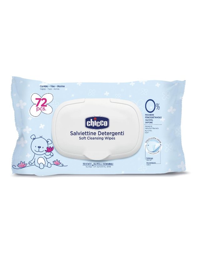 Chicco Salviettine Detergenti 72 Pezzi- salviettine per bambini