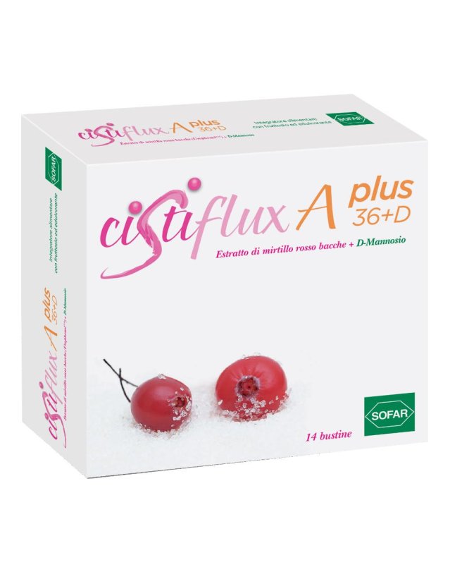 Cistiflux A Plus 36+D - Integratore per le vie urinarie - 14 Bustine
