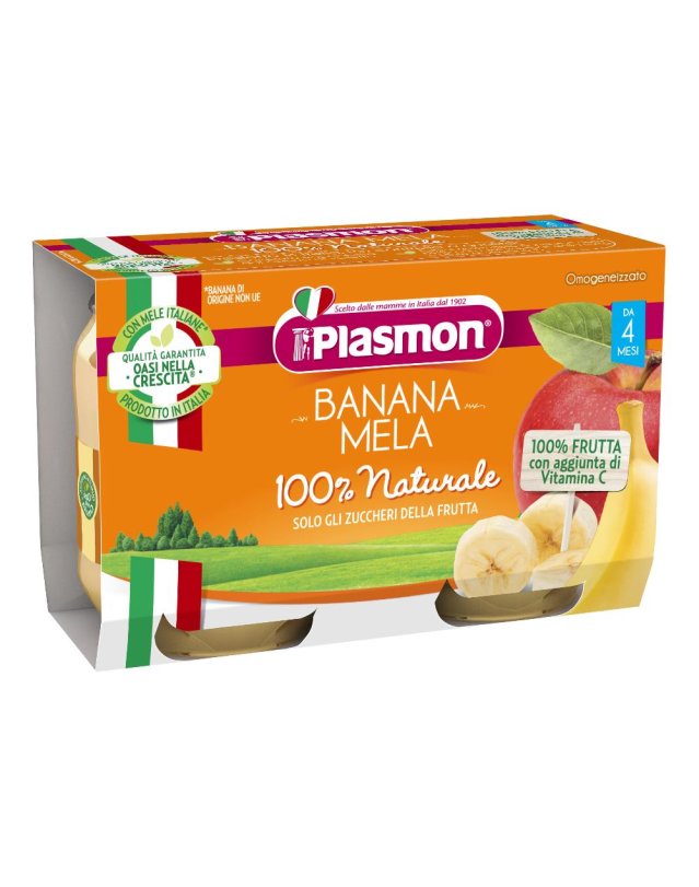 PLASMON OMO BANANA MELA 2X104G