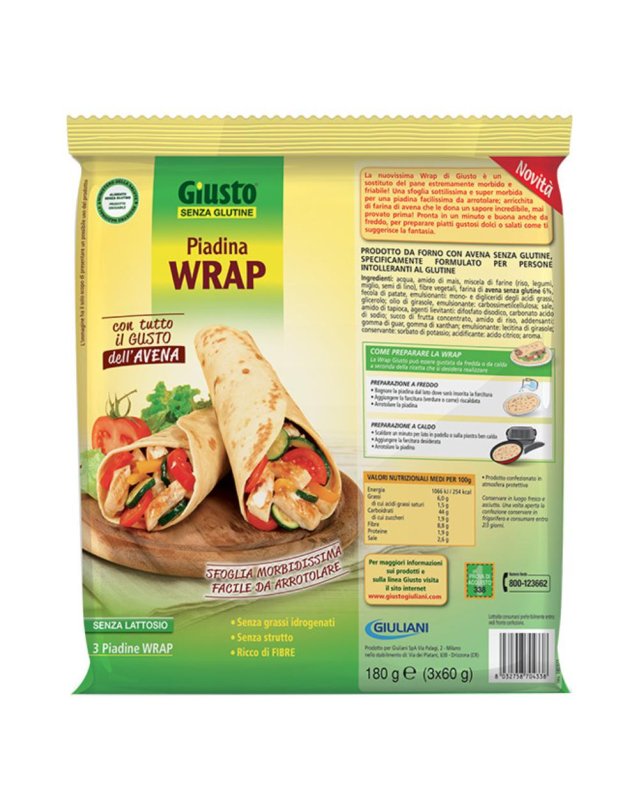 GIUSTO WRAP 3X60G S/G