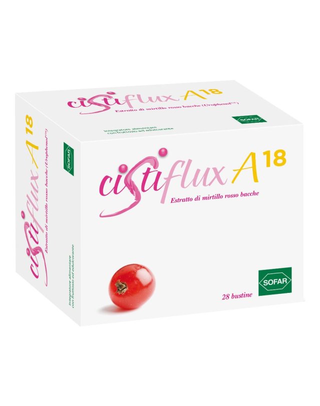 Cistiflux A 18 - Integratore per il benessere delle vie urinarie - 28 bustine