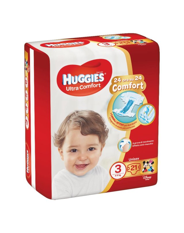 HUGGIES ULTRA COMFORT BAS3 21P