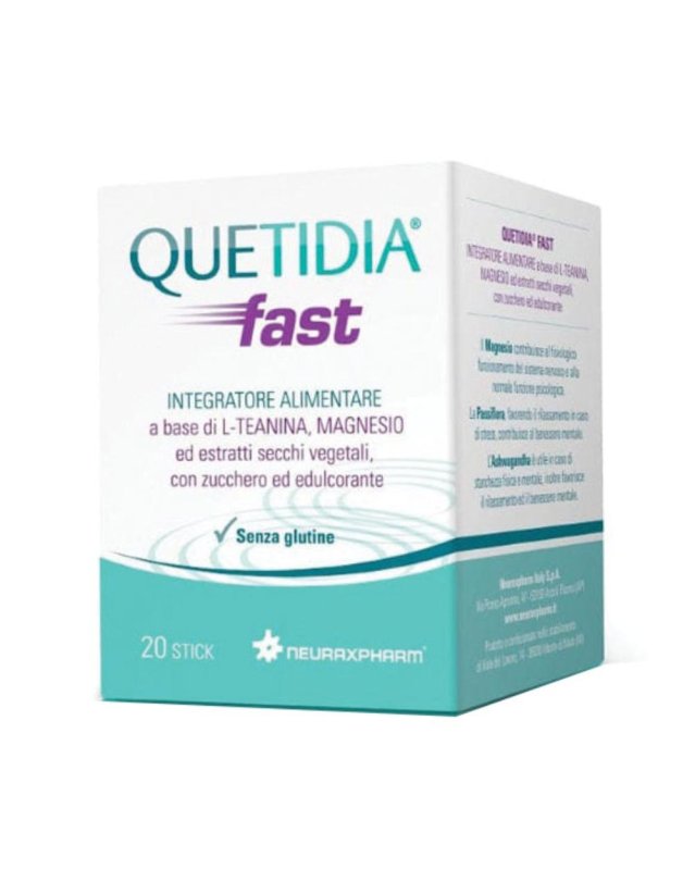 Neuraxpharm Quetidia Fast Integratore 20 Stick Sistema Nervoso