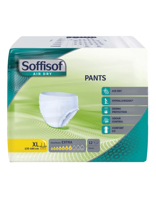 Soffisof Air Dry Pants Extra XL 12 pezzi- Mutandina Assorbente Monouso 