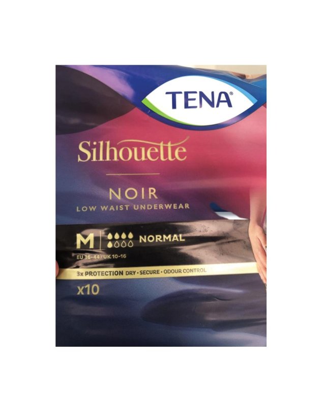 TENA SILHOUETTE NOIR M 10PZ