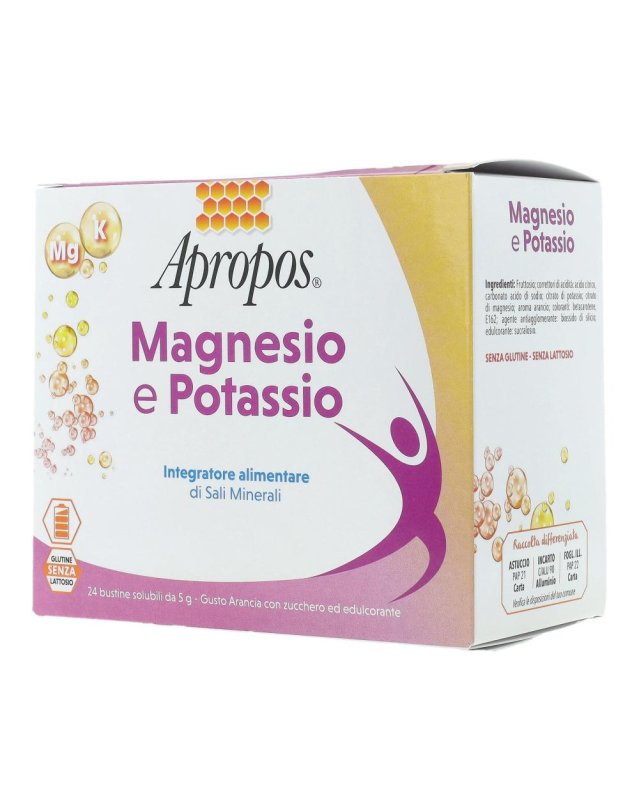 Apropos Magnesio Potassio Gusto Arancia 24 Bustine Apropos Magnesio Potassio Gusto Arancia 24 Bustine
