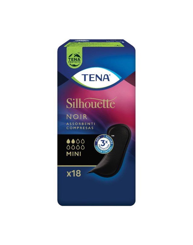 TENA SILHOUETTE NOIR MINI 18PZ