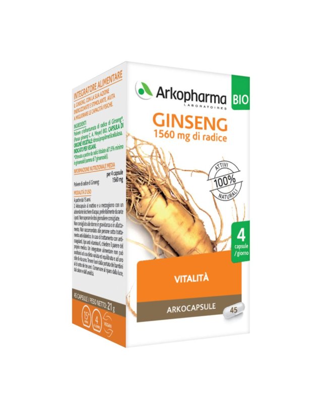 ARKOCAPSULE GINSENG 45CPS BIO