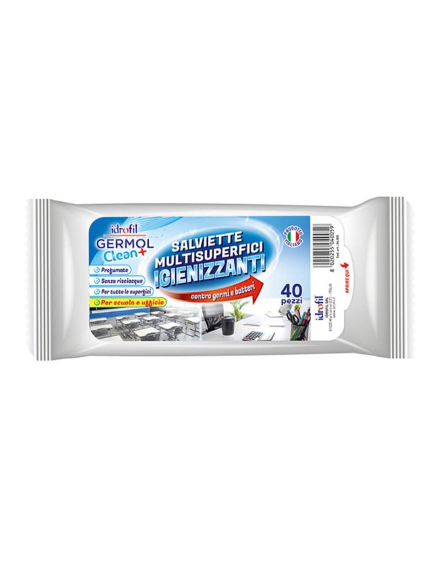 Idrofil Germol Wipes + Salviette Igienizzanti Ipoallergeniche 20pz