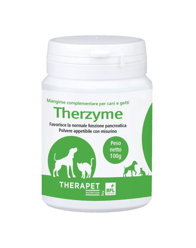 Therzyme Polvere 100 g- Mangime complementare Per il Pancreas di Cani e Gatti