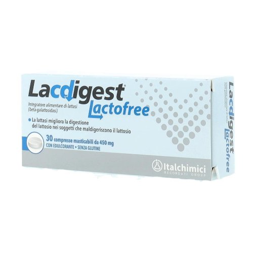 Lacdigest Lactofree 30 Compresse Masticabili per Digestione Lattosio Lacdigest Lactofree 30 Compresse Masticabili per Digestione Lattosio