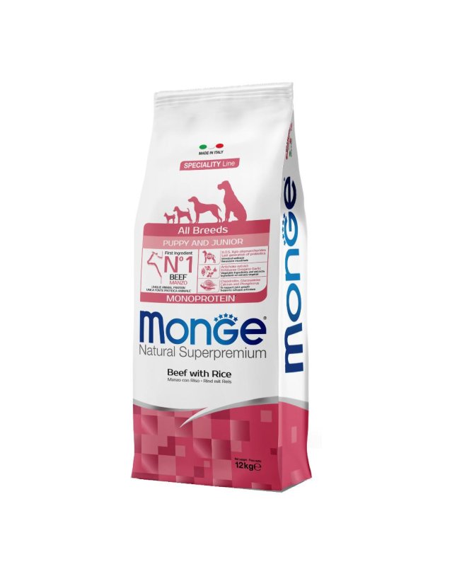 V MONGE AB PUPPY MANZO&RISO 12KG