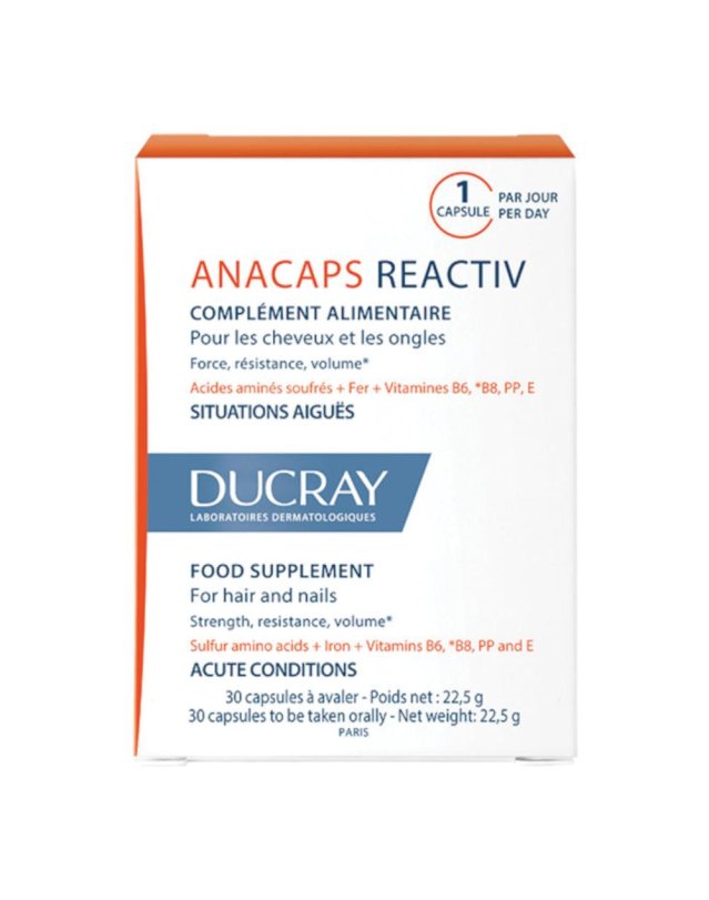 Anacaps reactive capelli 30 capsule - integratore anticaduta capelli