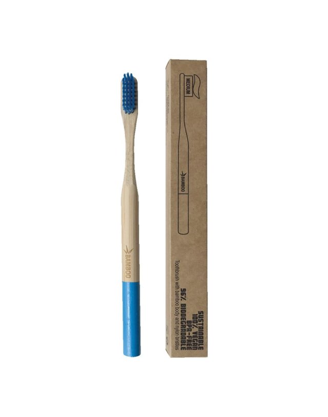 SPAZZOLINO BAMBOO MEDIUM BLU