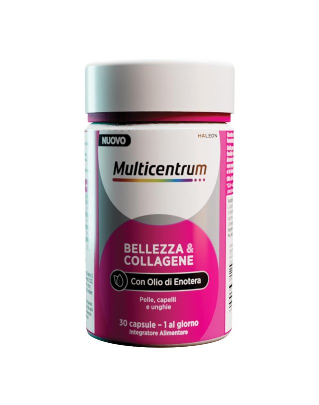 Multicentrum Bellezza e Collagene 30 capsule- Integratore per la Pelle, Capelli e Unghie 