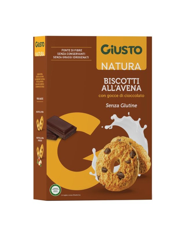 GIUSTO S/G Bisc.AvenaCiocc250g