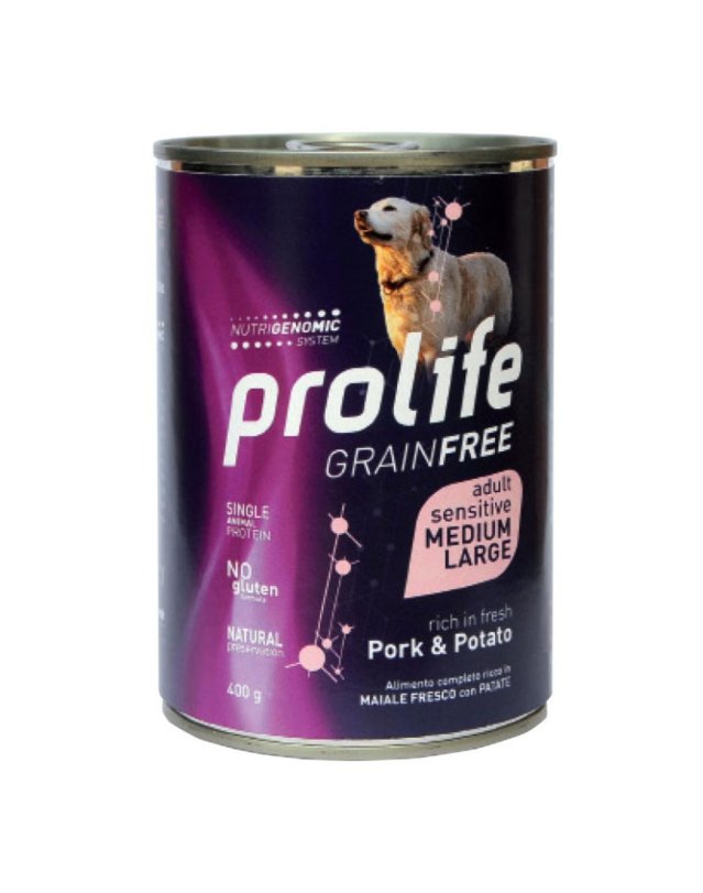 V PROLIFE DOG GF AD PORK&POT 400
