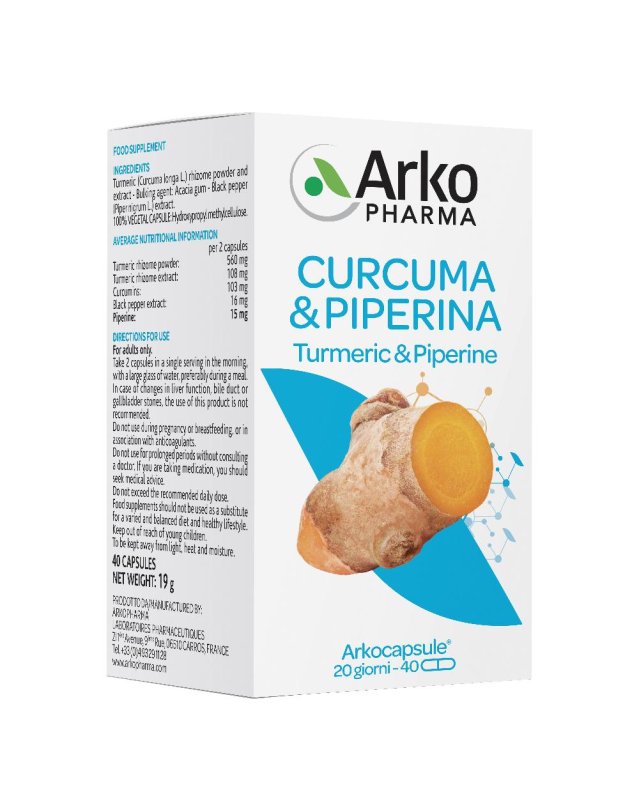 ARKOCPS CURCUMA+PIPERINA 40CPS