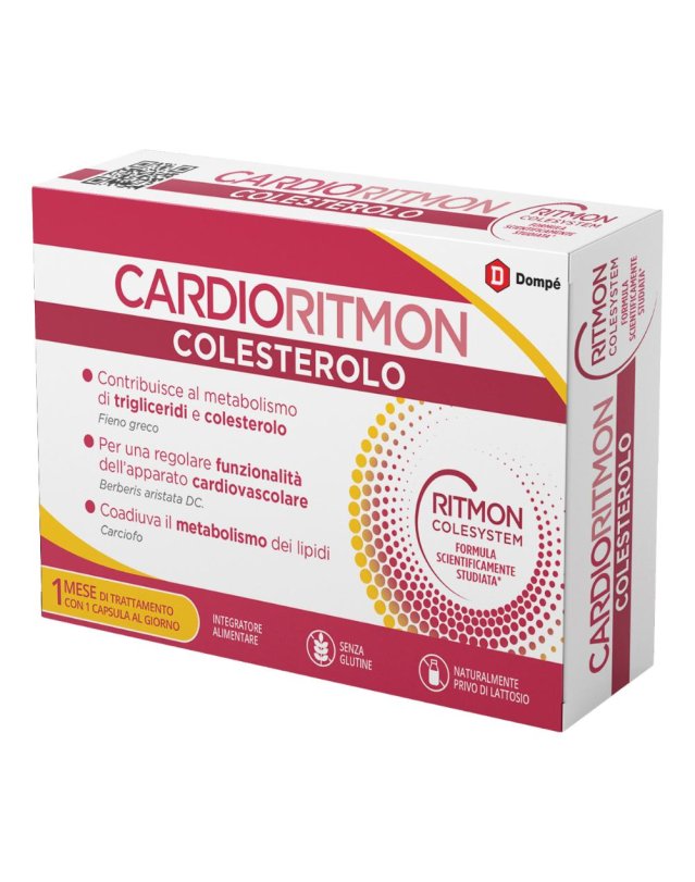 Cardioritmon Colesterolo 30 capsule- Integratore per il controllo del Colesterolo 