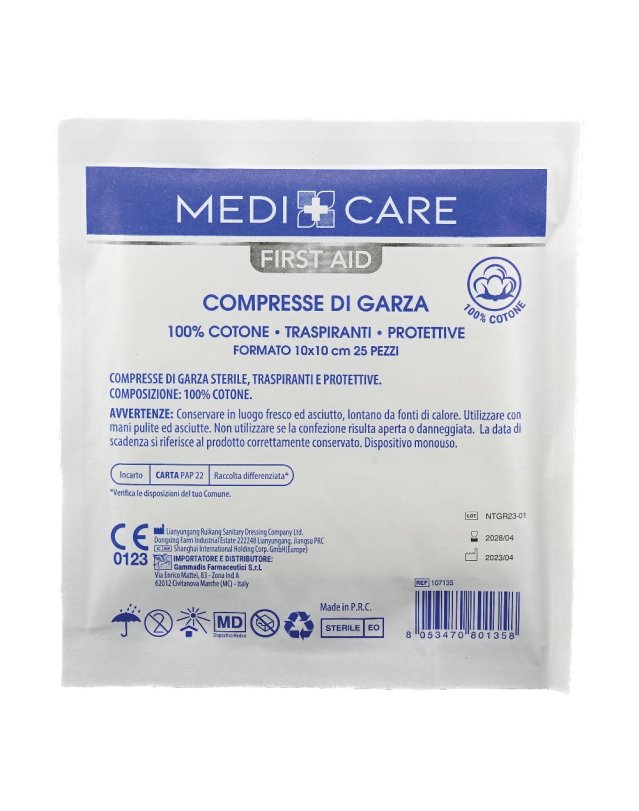 GARZA COTONE 10X10CM 25PZ
