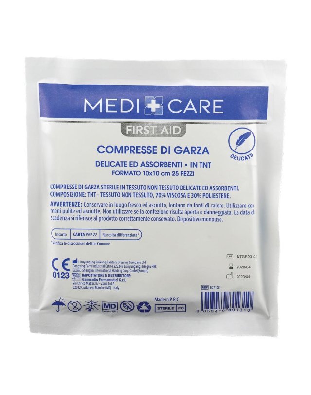 GARZA TNT 10X10CM 25PZ GARZA TNT 10X10CM 25PZ