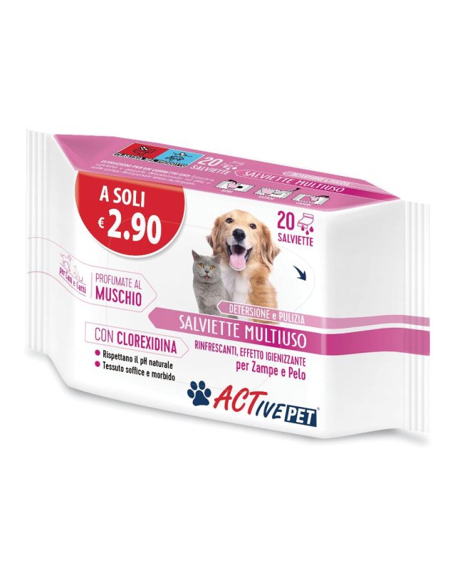 Active Pet Salviette Clx 20pz Active Pet Salviette Clx 20pz