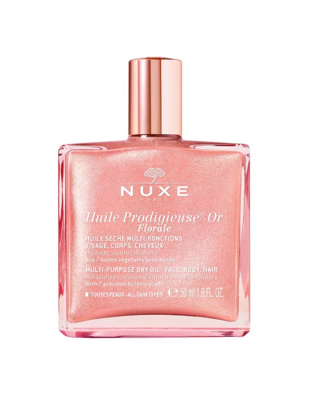 NUXE Huile Prodigieuse Or Florale - Olio prodigioso floreale illuminante per viso corpo e capelli 50 ml