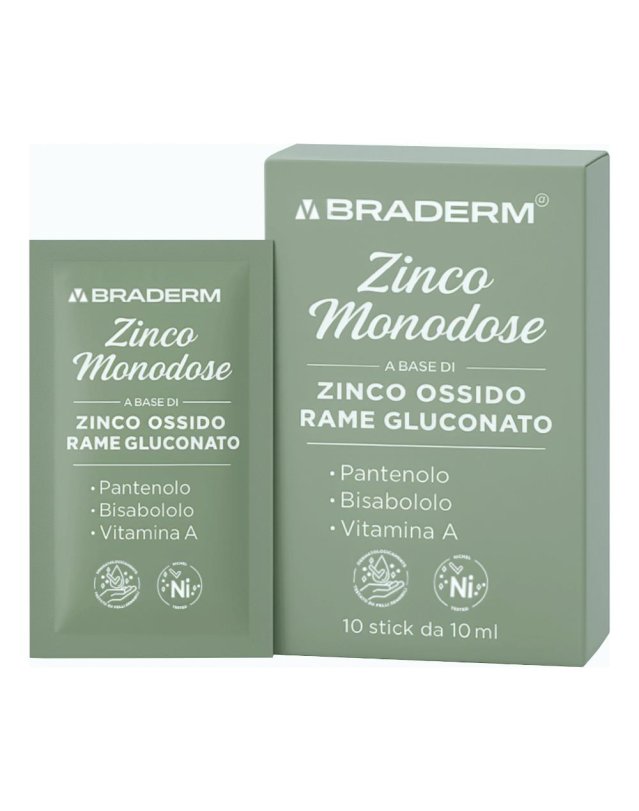 ZINCO MONODOSE 10STICK BRADERM