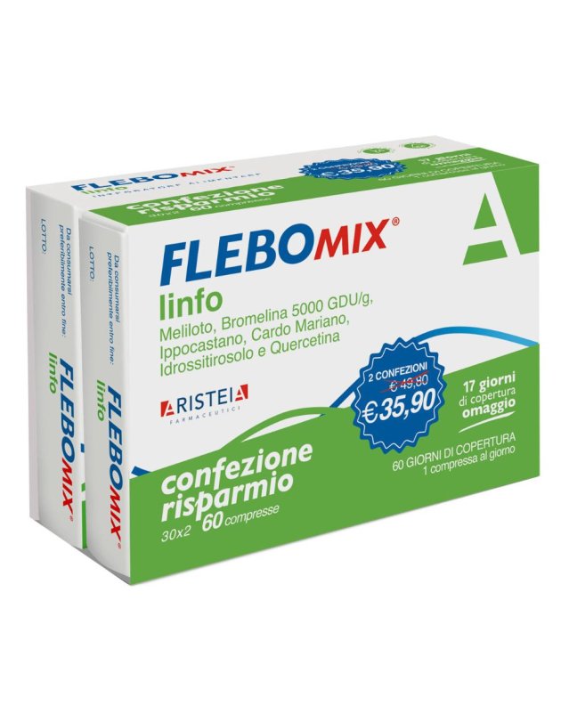 FLEBOMIX LINFO BIPACK 60CPR FLEBOMIX LINFO BIPACK 60CPR