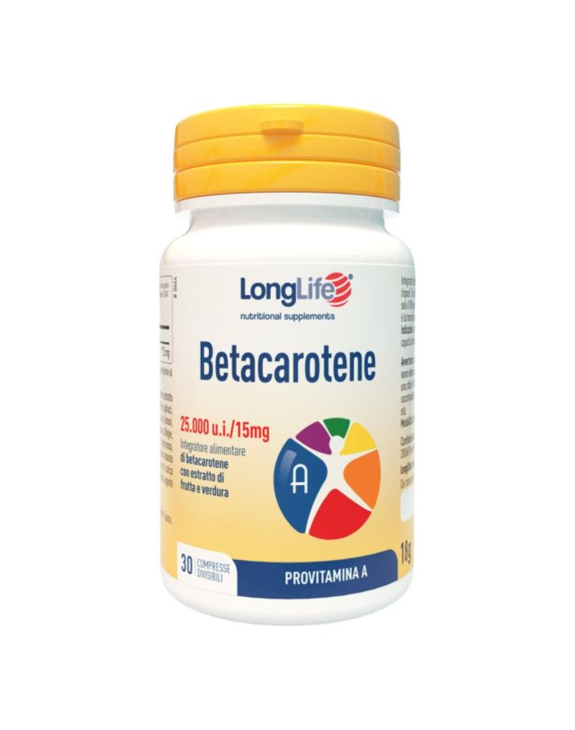 LONGLIFE BETACAROTENE 30CPR LONGLIFE BETACAROTENE 30CPR