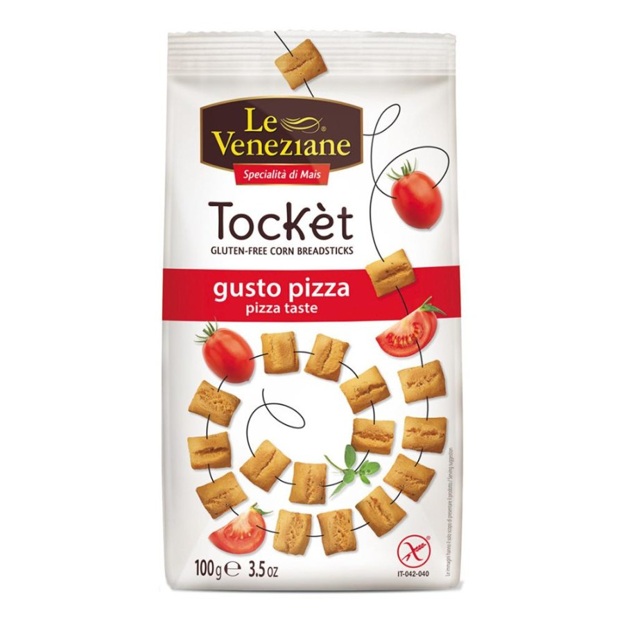 Tockèt Grissini Gusto Pizza 100g - Snack Senza Glutine di Mais
