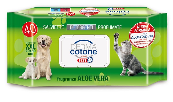 Salviette Dermotoniche all'Aloe per Cani - Igiene e Freschezza