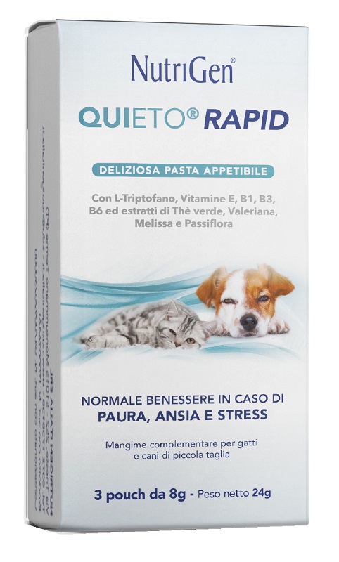 Quieto Rapid Nutrigen: Supporto Naturale per Cani e Gatti Stressati